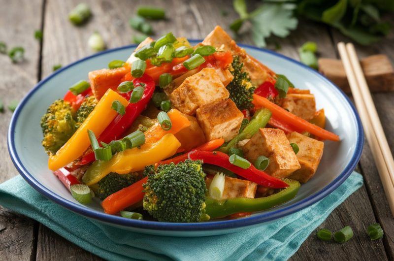 Quick and Easy Low-Calorie Vegetable Stir-Fry with Tofu