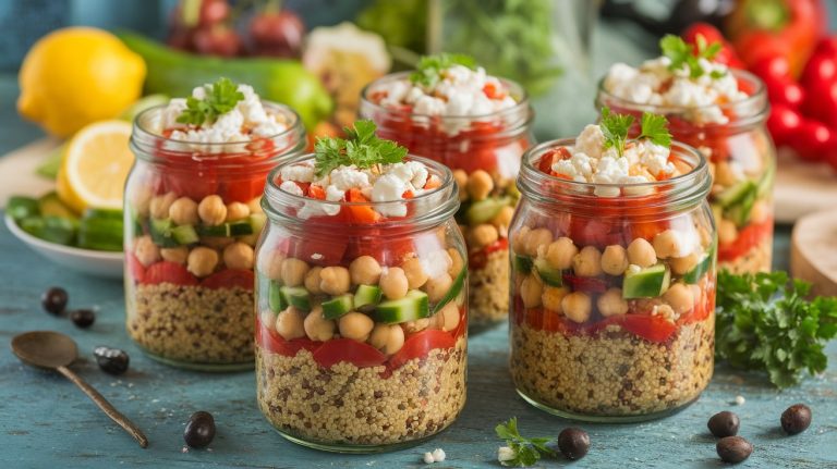 A Refreshing and Healthy Salad in a Jar