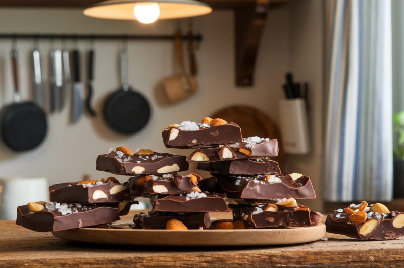 Decadent Dark Chocolate Almond Bark Recipe