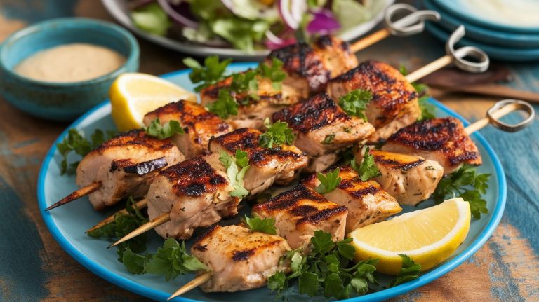 Delicious Grilled Lemon Herb Chicken Skewers Recipe