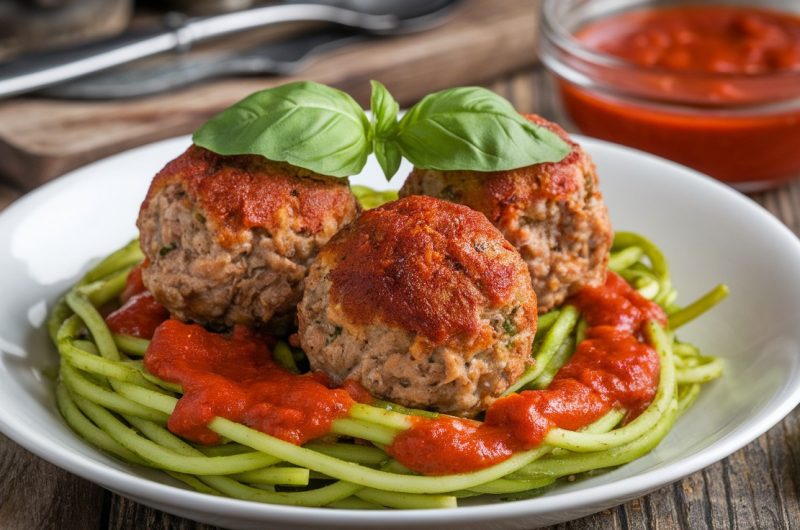 Keto-Friendly Meatballs with Zoodles Recipe