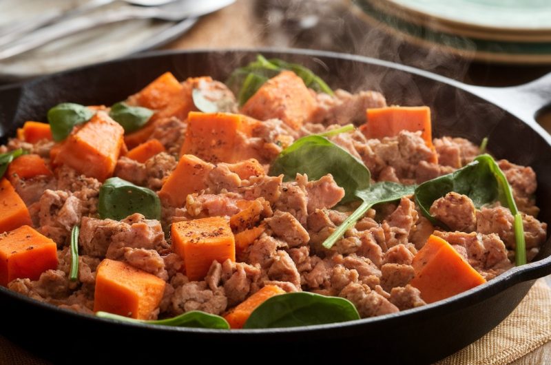 Savory Turkey and Sweet Potato Skillet Recipe