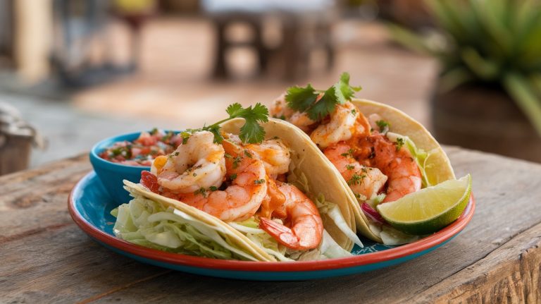 Delicious Shrimp Tacos with Fresh Ingredients