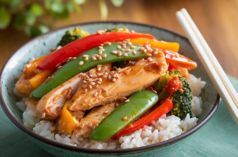 Quick and Easy Single-Serve Chicken Stir-Fry with Vegetables