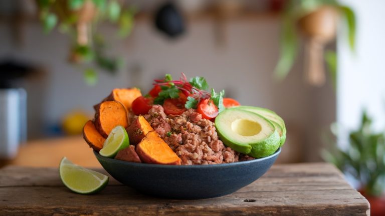 Delicious Sweet Potato and Turkey Power Bowls