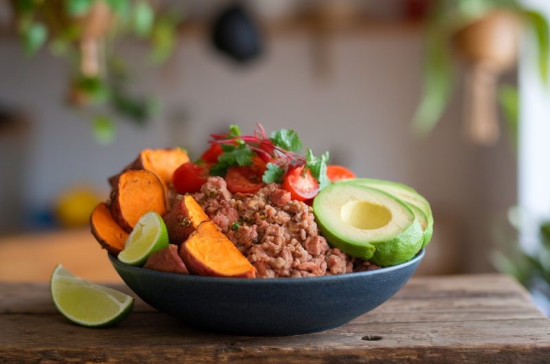 Savory Sweet Potato and Turkey Power Bowls