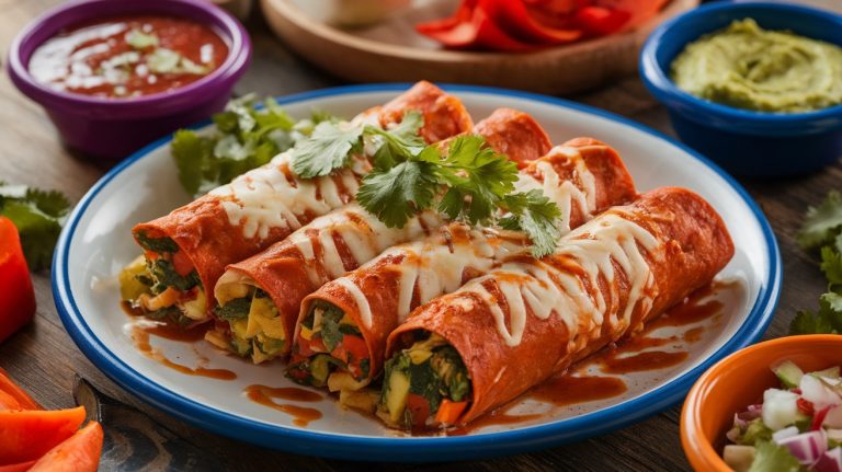 Delicious Vegetable and Cheese Enchiladas