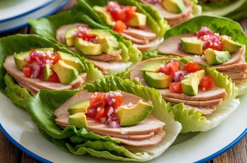 Savory Turkey and Avocado Lettuce Wraps