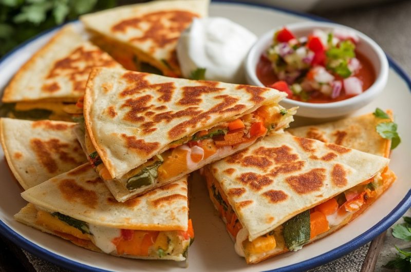 Mini Cheesy Veggie Quesadillas Recipe