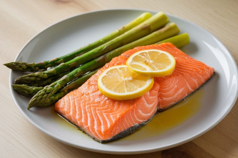 Keto-Friendly Baked Salmon with Asparagus