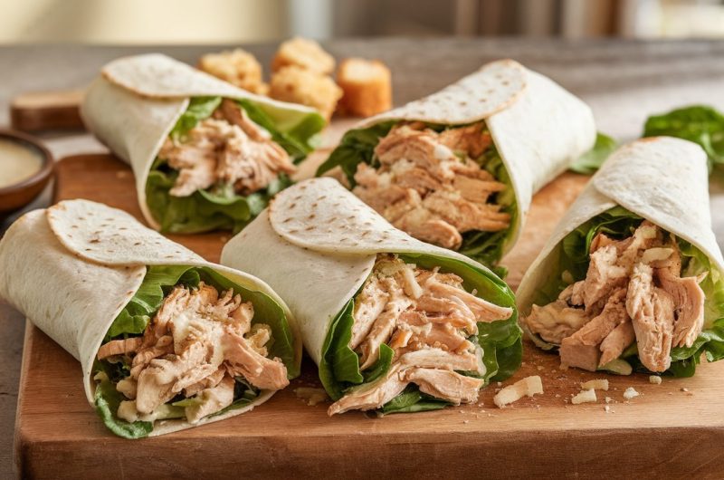 Delicious Chicken Caesar Salad Wraps Recipe