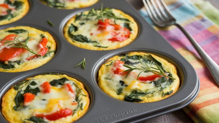 Easy Individual Veggie and Cheese Frittatas