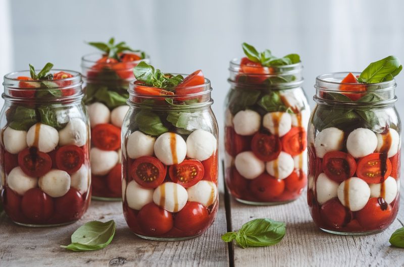 Vegan Caprese Salad Jars: Fresh and Delicious