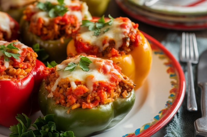 Cheesy Stuffed Bell Peppers Recipe