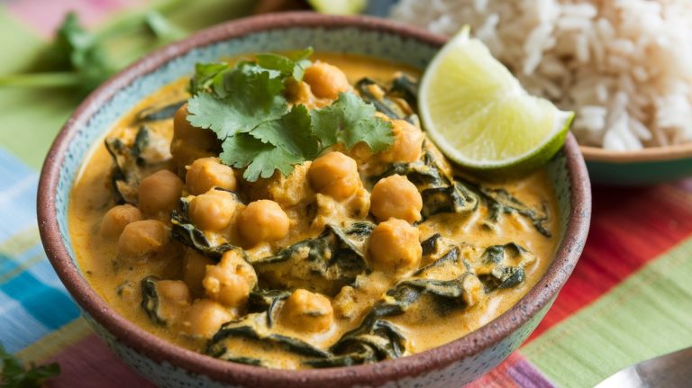 Easy and Flavorful Chickpea and Spinach Curry