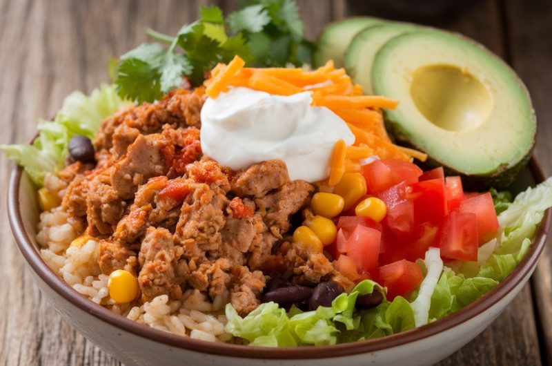 Customizable Turkey Taco Bowl Recipe