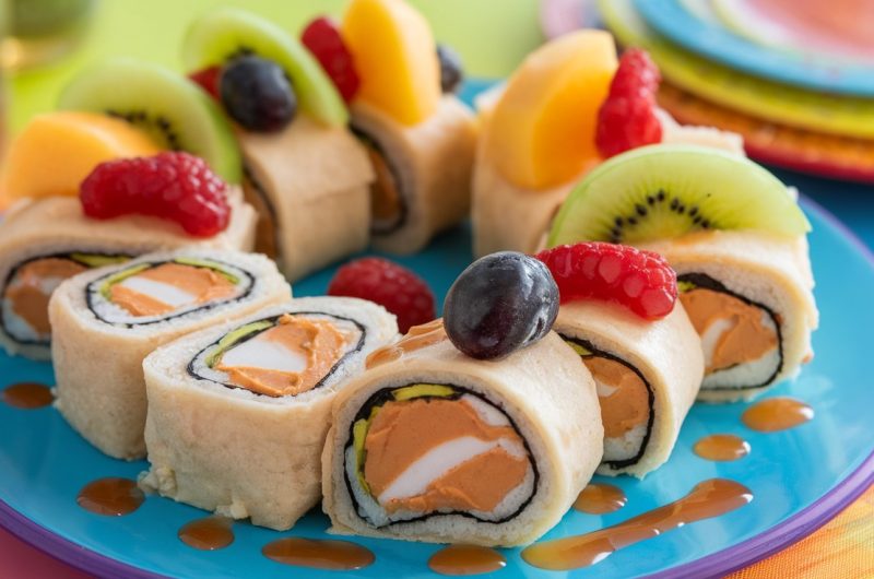 Delicious Peanut Butter and Jelly Sushi Rolls