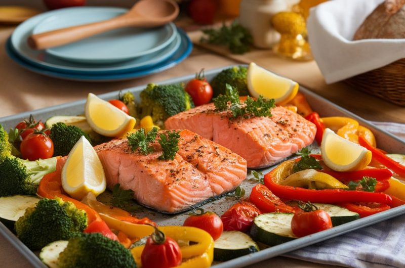 Easy Sheet Pan Salmon and Veggies Recipe