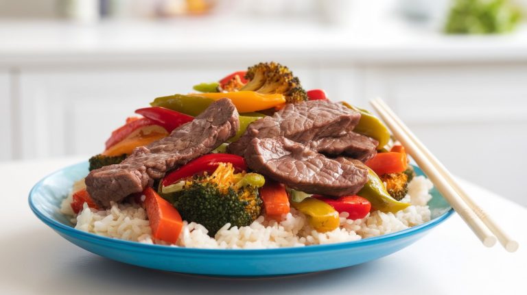 Satisfying Lean Beef and Roasted Veggie Stir Fry Recipe