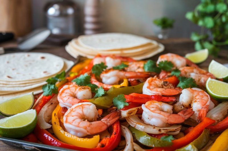 Easy Sheet Pan Shrimp Fajitas Recipe