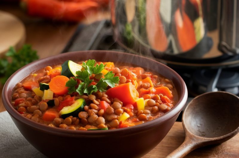 Hearty One-Pot Lentil and Veggie Stew