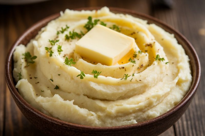 Creamy Slow Cooker Garlic Mashed Potatoes