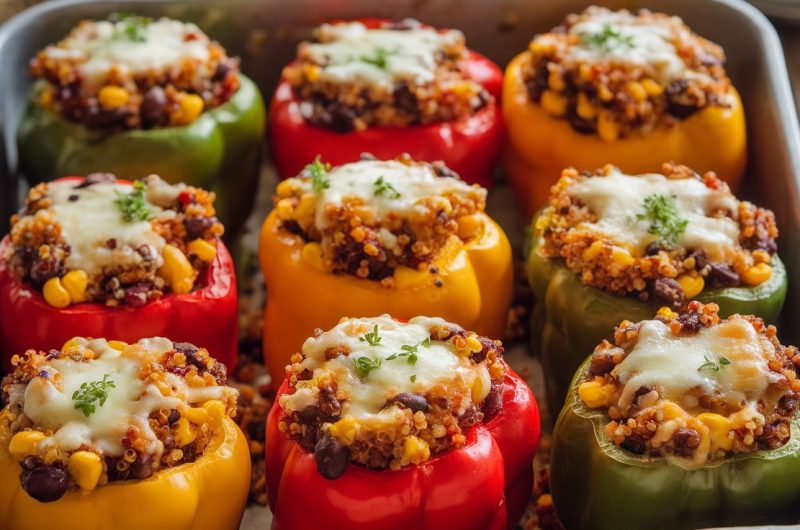 Savory Vegetarian Stuffed Bell Peppers